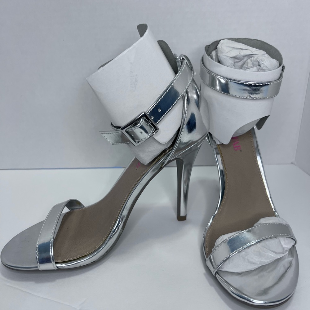 Silver high heels